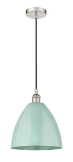 Edison One Light Mini Pendant in Polished Nickel (405|6161PPNMBD12SF)