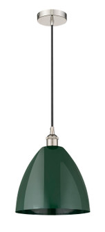 Edison One Light Mini Pendant in Polished Nickel (405|6161PPNMBD12GR)