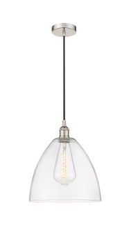 Edison One Light Mini Pendant in Polished Nickel (405|6161PPNGBD122)