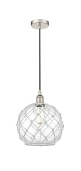 Edison One Light Mini Pendant in Polished Nickel (405|6161PPNG12210RW)