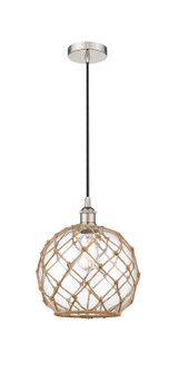 Edison One Light Mini Pendant in Polished Nickel (405|6161PPNG12210RB)