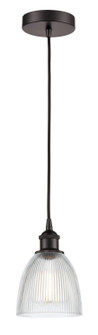 Edison One Light Mini Pendant in Oil Rubbed Bronze (405|6161POBG382)