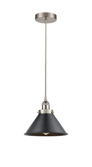 Edison One Light Mini Pendant in Brushed Satin Nickel (405|6161PHSNM10BK)