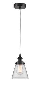 Edison One Light Mini Pendant in Matte Black (405|6161PHBKG62)