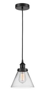 Edison One Light Mini Pendant in Matte Black (405|6161PHBKG42)