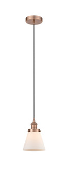 Edison One Light Mini Pendant in Antique Copper (405|6161PHACG61)