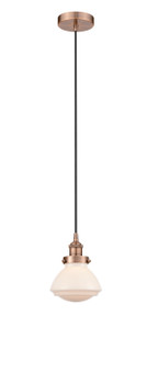 Edison One Light Mini Pendant in Antique Copper (405|6161PHACG321)