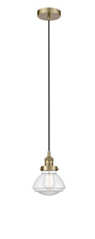 Edison One Light Mini Pendant in Antique Brass (405|6161PHABG322)