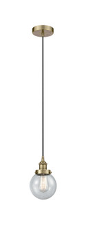 Edison One Light Mini Pendant in Antique Brass (405|6161PHABG2046)