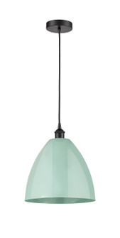 Edison One Light Mini Pendant in Matte Black (405|6161PBKMBD12SF)