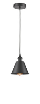 Edison One Light Mini Pendant in Matte Black (405|6161PBKM8BK)