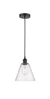 Edison One Light Mini Pendant in Matte Black (405|6161PBKGBC84)