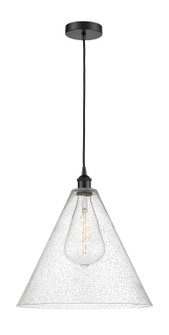 Edison One Light Pendant in Matte Black (405|6161PBKGBC164)
