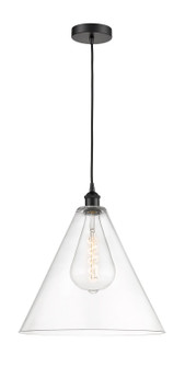 Edison One Light Pendant in Matte Black (405|6161PBKGBC162)