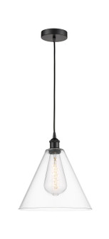 Edison One Light Mini Pendant in Matte Black (405|6161PBKGBC122)