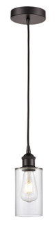 Edison One Light Mini Pendant in Matte Black (405|6161PBKG804)