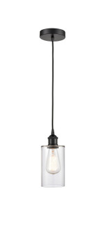 Edison One Light Mini Pendant in Matte Black (405|6161PBKG802)