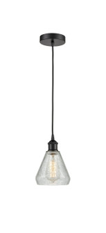 Edison One Light Mini Pendant in Matte Black (405|6161PBKG275)