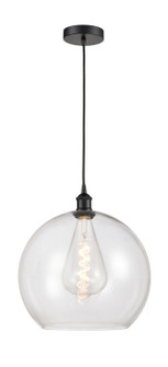 Edison One Light Pendant in Matte Black (405|6161PBKG12214)