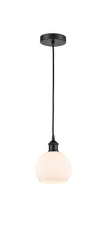 Edison One Light Mini Pendant in Matte Black (405|6161PBKG1216)