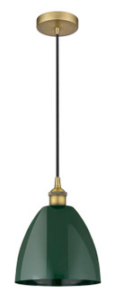 Edison One Light Mini Pendant in Brushed Brass (405|6161PBBMBD9GR)