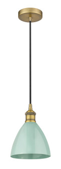 Edison One Light Mini Pendant in Brushed Brass (405|6161PBBMBD75SF)