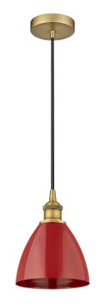 Edison One Light Mini Pendant in Brushed Brass (405|6161PBBMBD75RD)