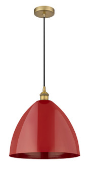 Edison One Light Mini Pendant in Brushed Brass (405|6161PBBMBD16RD)