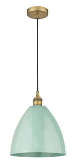 Edison One Light Mini Pendant in Brushed Brass (405|6161PBBMBD12SF)