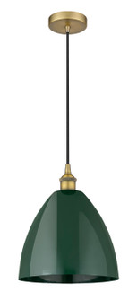 Edison One Light Mini Pendant in Brushed Brass (405|6161PBBMBD12GR)
