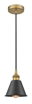 Edison LED Pendant in Brushed Brass (405|6161PBBM8BK)