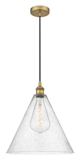 Edison One Light Pendant in Brushed Brass (405|6161PBBGBC164)