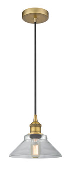 Edison One Light Mini Pendant in Brushed Brass (405|6161PBBG132)