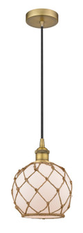 Edison One Light Mini Pendant in Brushed Brass (405|6161PBBG1218RB)