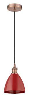Edison One Light Mini Pendant in Antique Copper (405|6161PACMBD75RD)