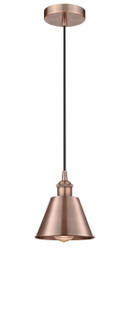 Edison One Light Mini Pendant in Antique Copper (405|6161PACM8)