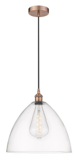Edison One Light Pendant in Antique Copper (405|6161PACGBD162)