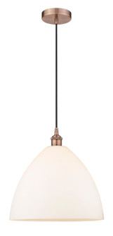 Edison One Light Pendant in Antique Copper (405|6161PACGBD161)