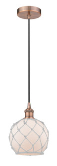 Edison One Light Mini Pendant in Antique Copper (405|6161PACG1218RW)