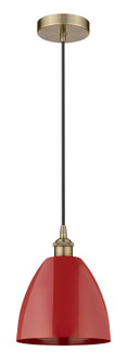 Edison One Light Mini Pendant in Antique Brass (405|6161PABMBD9RD)