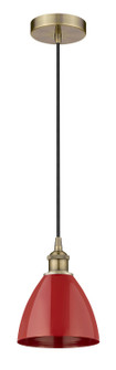 Edison One Light Mini Pendant in Antique Brass (405|6161PABMBD75RD)