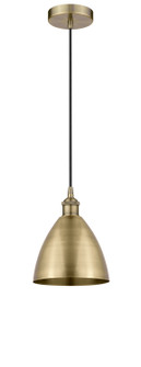 Edison One Light Mini Pendant in Antique Brass (405|6161PABMBD75AB)
