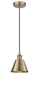 Edison One Light Mini Pendant in Antique Brass (405|6161PABM8AB)
