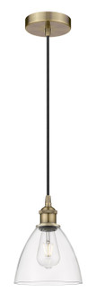 Edison One Light Mini Pendant in Antique Brass (405|6161PABGBD752)