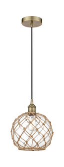 Edison One Light Mini Pendant in Antique Brass (405|6161PABG12210RB)