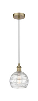 Edison One Light Mini Pendant in Antique Brass (405|6161PABG12138)