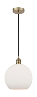 Edison One Light Mini Pendant in Antique Brass (405|6161PABG12112)