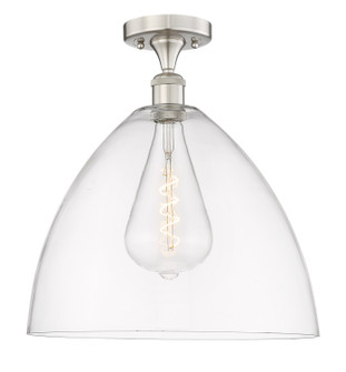 Edison One Light Semi-Flush Mount in Brushed Satin Nickel (405|6161FSNGBD162)