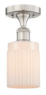 Edison One Light Semi-Flush Mount in Brushed Satin Nickel (405|6161FSNG341)