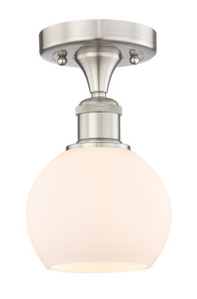 Edison One Light Semi-Flush Mount in Brushed Satin Nickel (405|6161FSNG1216)
